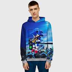 Толстовка-худи мужская SONIC, цвет: 3D-меланж — фото 2