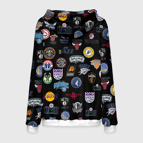 Мужская толстовка NBA Pattern / 3D-Белый – фото 2