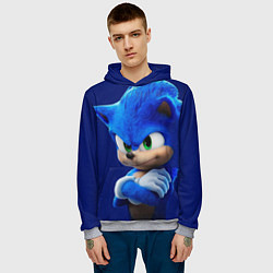 Толстовка-худи мужская SONIC, цвет: 3D-меланж — фото 2