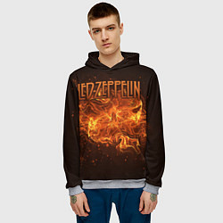 Толстовка-худи мужская Led Zeppelin, цвет: 3D-меланж — фото 2