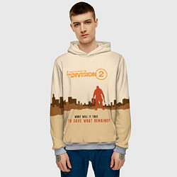 Толстовка-худи мужская Tom Clancy's The Division 2, цвет: 3D-меланж — фото 2