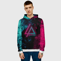 Толстовка-худи мужская LINKIN PARK, цвет: 3D-белый — фото 2