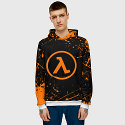 Толстовка-худи мужская HALF-LIFE, цвет: 3D-белый — фото 2