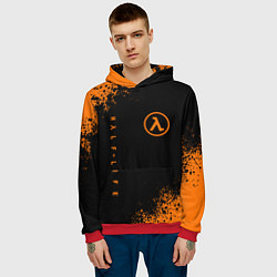 Толстовка-худи мужская HALF-LIFE, цвет: 3D-красный — фото 2