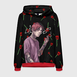 Толстовка-худи мужская LIL PEEP, цвет: 3D-красный