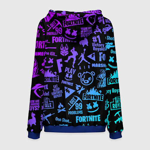 Мужская толстовка FORTNITE X MARSHMELLO / 3D-Синий – фото 2