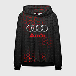 Толстовка-худи мужская AUDI, цвет: 3D-черный