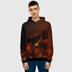 Толстовка-худи мужская KIMETSU NO YAIBA, цвет: 3D-черный — фото 2