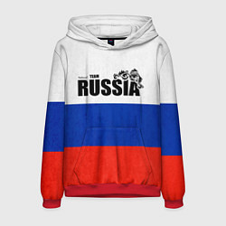 Толстовка-худи мужская Russia, цвет: 3D-красный