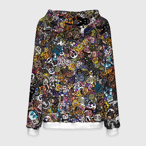Мужская толстовка FNaF стикербомбинг / 3D-Белый – фото 2