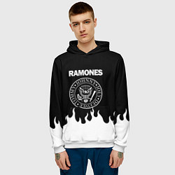 Толстовка-худи мужская RAMONES, цвет: 3D-белый — фото 2