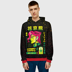 Толстовка-худи мужская Приключения ДжоДжо, цвет: 3D-красный — фото 2