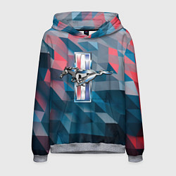 Толстовка-худи мужская Ford Mustang, цвет: 3D-меланж