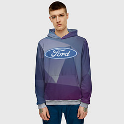 Толстовка-худи мужская Ford, цвет: 3D-меланж — фото 2