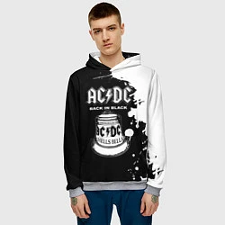 Толстовка-худи мужская ACDC Back in Black, цвет: 3D-меланж — фото 2