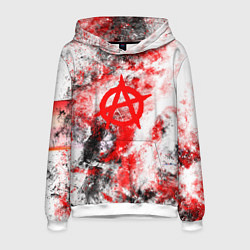 Толстовка-худи мужская АНАРХИЯ, цвет: 3D-белый
