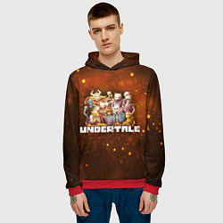 Толстовка-худи мужская UNDERTALE, цвет: 3D-красный — фото 2
