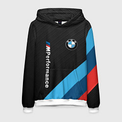 Толстовка-худи мужская BMW M PERFORMANCE, цвет: 3D-белый