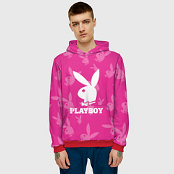 Толстовка-худи мужская PLAYBOY, цвет: 3D-красный — фото 2