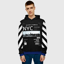 Толстовка-худи мужская Off-White: NYC, цвет: 3D-синий — фото 2