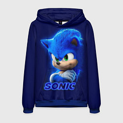 Толстовка-худи мужская SONIC, цвет: 3D-синий