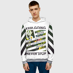 Толстовка-худи мужская Off-White: Keep Going, цвет: 3D-меланж — фото 2