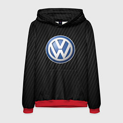 Толстовка-худи мужская Volkswagen Logo, цвет: 3D-красный