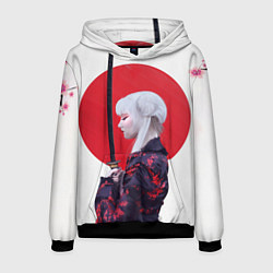 Толстовка-худи мужская Самурай, цвет: 3D-черный