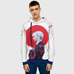 Толстовка-худи мужская Самурай, цвет: 3D-синий — фото 2