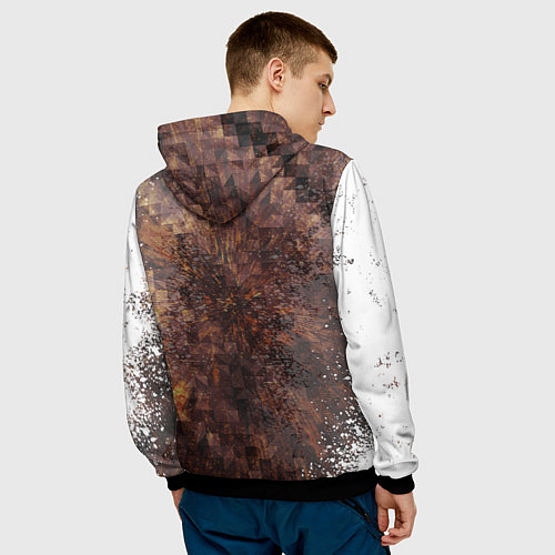 Мужская толстовка Stigmata logo / 3D-Черный – фото 4