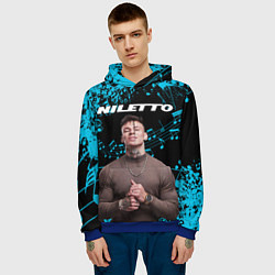 Толстовка-худи мужская NILETTO, цвет: 3D-синий — фото 2