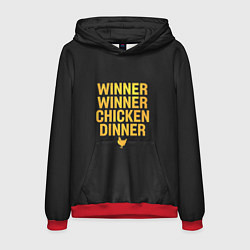 Толстовка-худи мужская Pubg Top 1, цвет: 3D-красный