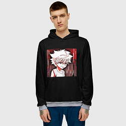 Толстовка-худи мужская Hunter x Hunter Киллуа Killua, цвет: 3D-меланж — фото 2
