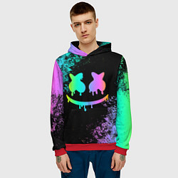 Толстовка-худи мужская Marshmello, цвет: 3D-красный — фото 2