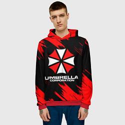 Толстовка-худи мужская Umbrella Corporation, цвет: 3D-красный — фото 2