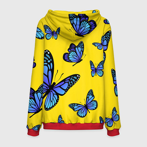 Мужская толстовка БАБОЧКИ / 3D-Красный – фото 2