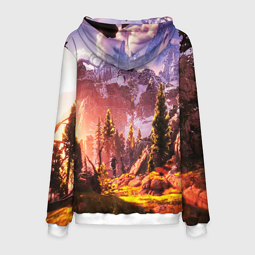 Мужская толстовка Horizon Zero Dawn / 3D-Белый – фото 2