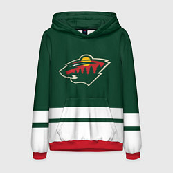 Толстовка-худи мужская Миннесота Уайлд, цвет: 3D-красный