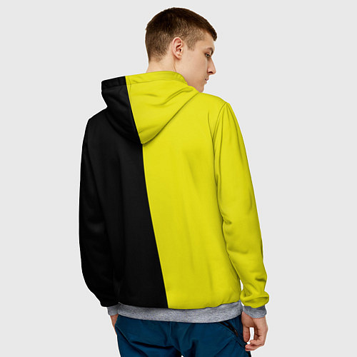 Мужская толстовка BLACK YELLOW / 3D-Меланж – фото 4