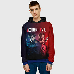 Толстовка-худи мужская Resident Evil 2, цвет: 3D-синий — фото 2
