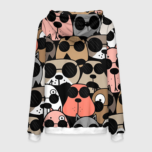 Мужская толстовка Серьезные псы / 3D-Белый – фото 2