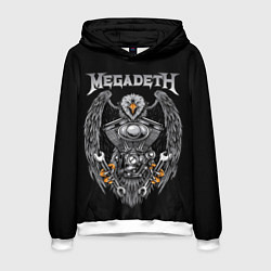 Толстовка-худи мужская Megadeth, цвет: 3D-белый