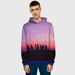 Толстовка-худи мужская BTS, цвет: 3D-синий — фото 2