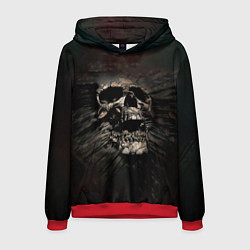 Толстовка-худи мужская ЧЕРЕП, цвет: 3D-красный