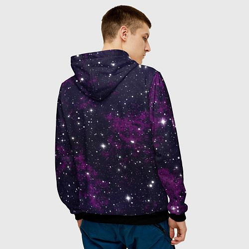 Мужская толстовка Космос / 3D-Черный – фото 4