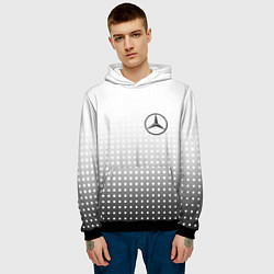 Толстовка-худи мужская Mercedes-Benz, цвет: 3D-черный — фото 2
