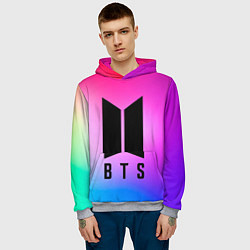 Толстовка-худи мужская BTS, цвет: 3D-меланж — фото 2