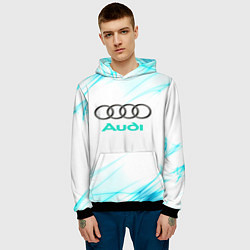 Толстовка-худи мужская Audi, цвет: 3D-черный — фото 2