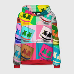 Толстовка-худи мужская Marshmello, цвет: 3D-красный