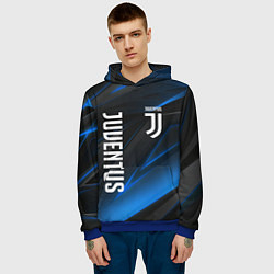 Толстовка-худи мужская JUVENTUS, цвет: 3D-синий — фото 2